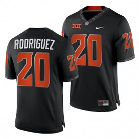 Oklahoma State Cowboys Malcolm Rodriguez 20 Jersey Black 2021-22 College Football Game Uniform