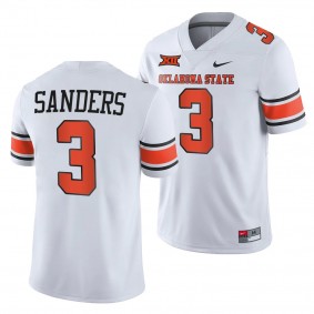 Oklahoma State Cowboys Spencer Sanders 3 Jersey White 2021-22 College Football Throwback Uniform