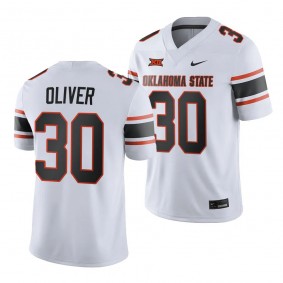 Oklahoma State Cowboys Collin Oliver College Football Jersey #30 White 2023 Game Uniform