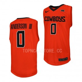Avery Anderson III OSU Cowboys #0 College Basketball Orange Replica Jersey