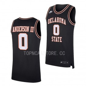 Avery Anderson III Oklahoma State Cowboys #0 Black Retro Basketball Jersey 2022-23 Replica