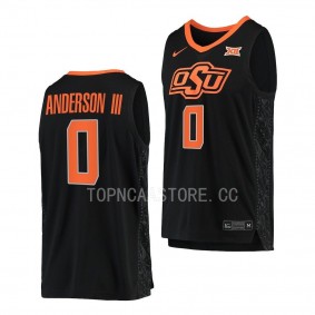OSU Cowboys Avery Anderson III College Basketball Replica uniform Black #0 Jersey 2022-23