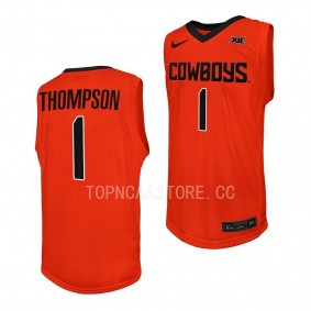 Bryce Thompson OSU Cowboys #1 College Basketball Orange Replica Jersey