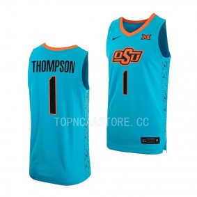OSU Cowboys Bryce Thompson Turquoise #1 Replica Jersey 2022-23 Alternate Basketball