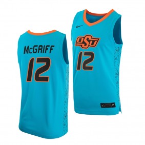 Oklahoma State Cowboys Cameron McGriff Blue College Basketball Jersey