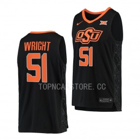 OSU Cowboys John-Michael Wright College Basketball Replica uniform Black #51 Jersey 2022-23