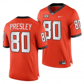 Brennan Presley Oklahoma State Cowboys 80 Orange 2021-22 College Football Alternate Jersey Men