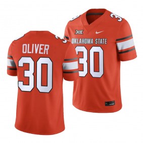 Collin Oliver Oklahoma State Cowboys College Football Orange Men Game 30 Jersey 2023