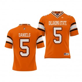 Kendal Daniels Oklahoma State Cowboys NIL Player #5 Jersey Men's Orange Football Uniform