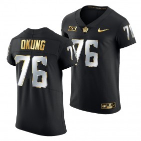 Russell Okung #76 Oklahoma State Cowboys Black Golden Edition Jersey Alumni Elite