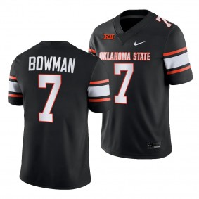 Oklahoma State Cowboys Alan Bowman Alternate NIL Football Jersey #7 Black Player Uniform