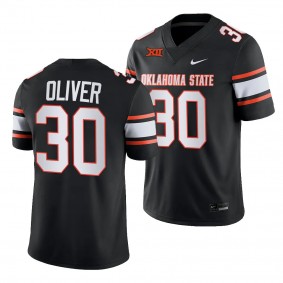 Oklahoma State Cowboys Collin Oliver Alternate NIL Football Jersey #30 Black Player Uniform