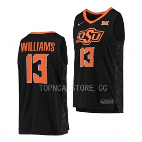 OSU Cowboys Quion Williams College Basketball Replica uniform Black #13 Jersey 2022-23