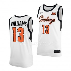 Quion Williams #13 Oklahoma State Cowboys Classic Basketball Replica Jersey 2022-23 White